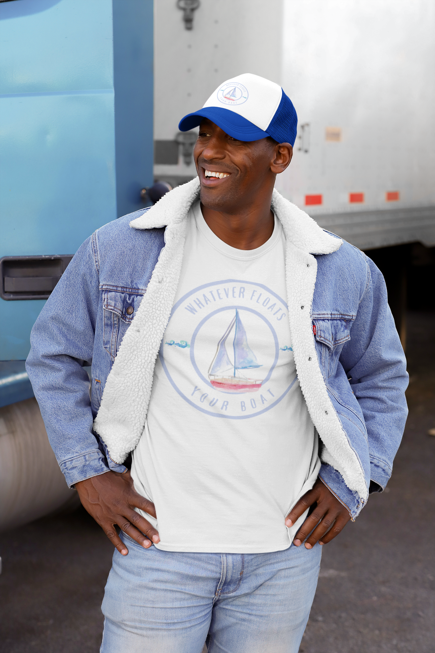 "Whatever Floats Your Boat" Men Oversized Boxy T-Shirt