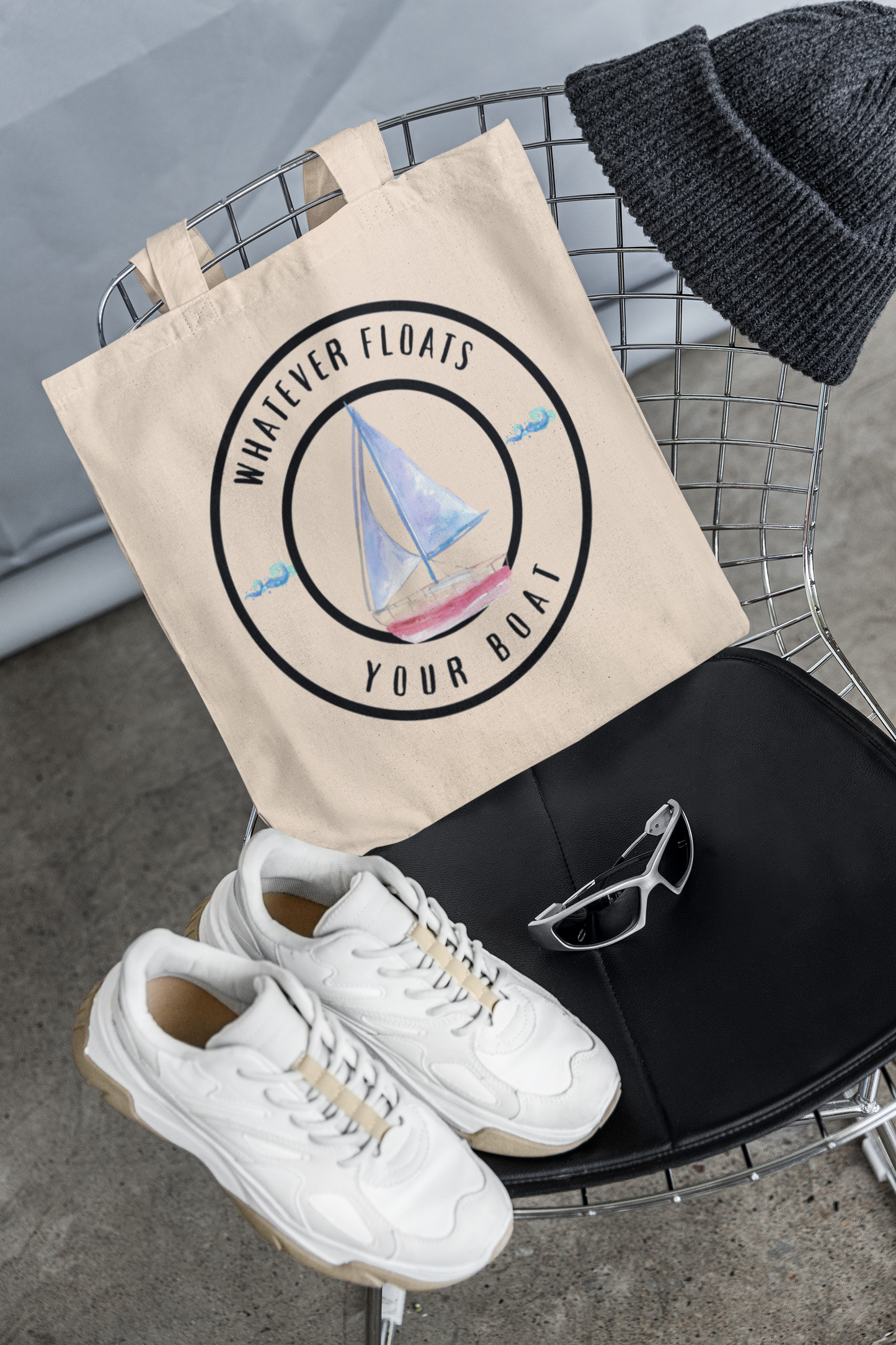"Whatever Floats Your Boat"--Cotton Tote Bag